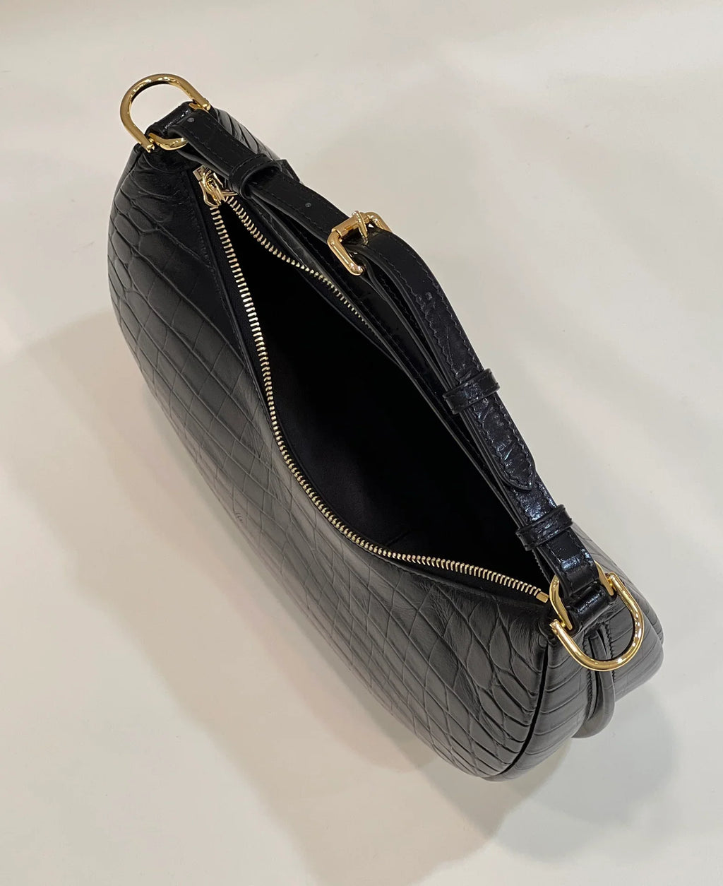 Fendi Small Graphy In Black Crocodile Leather - 10_29_24.5cm