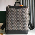 CISALPIN BACKPACK 43 IN BLACK GOYARDINE CANVAS AND CALFSKIN