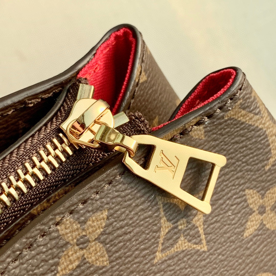 GRAND PALAIS TOTE BAG 34 IN BROWN MONOGRAM COATED CANVAS