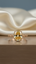 22k Gold Emerald Cut Diamond Solitaire