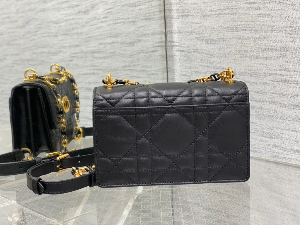 Dior Miss Caro Bag Macrocannage Lambskin Bag - 19 x 13 x 5.5 cm