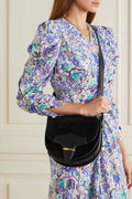 ISABEL MARANT Botsy leather-trimmed suede shoulder bag