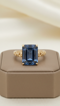 Platinum Round Sapphire Solitaire