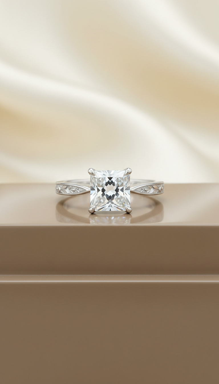 Platinum Pear-Shaped Ruby Solitaire