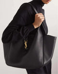 SAINT LAURENT Le 5 _ 7 textured-leather tote