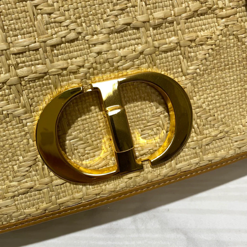Dior Small Dior Caro Bag Natural Macrocannage Raffia 20x12x7 cm