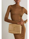 YSL SAINT LAURENT Kate medium raffia shoulder Bag
