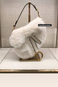 Dior Winter Saddle Bag In White