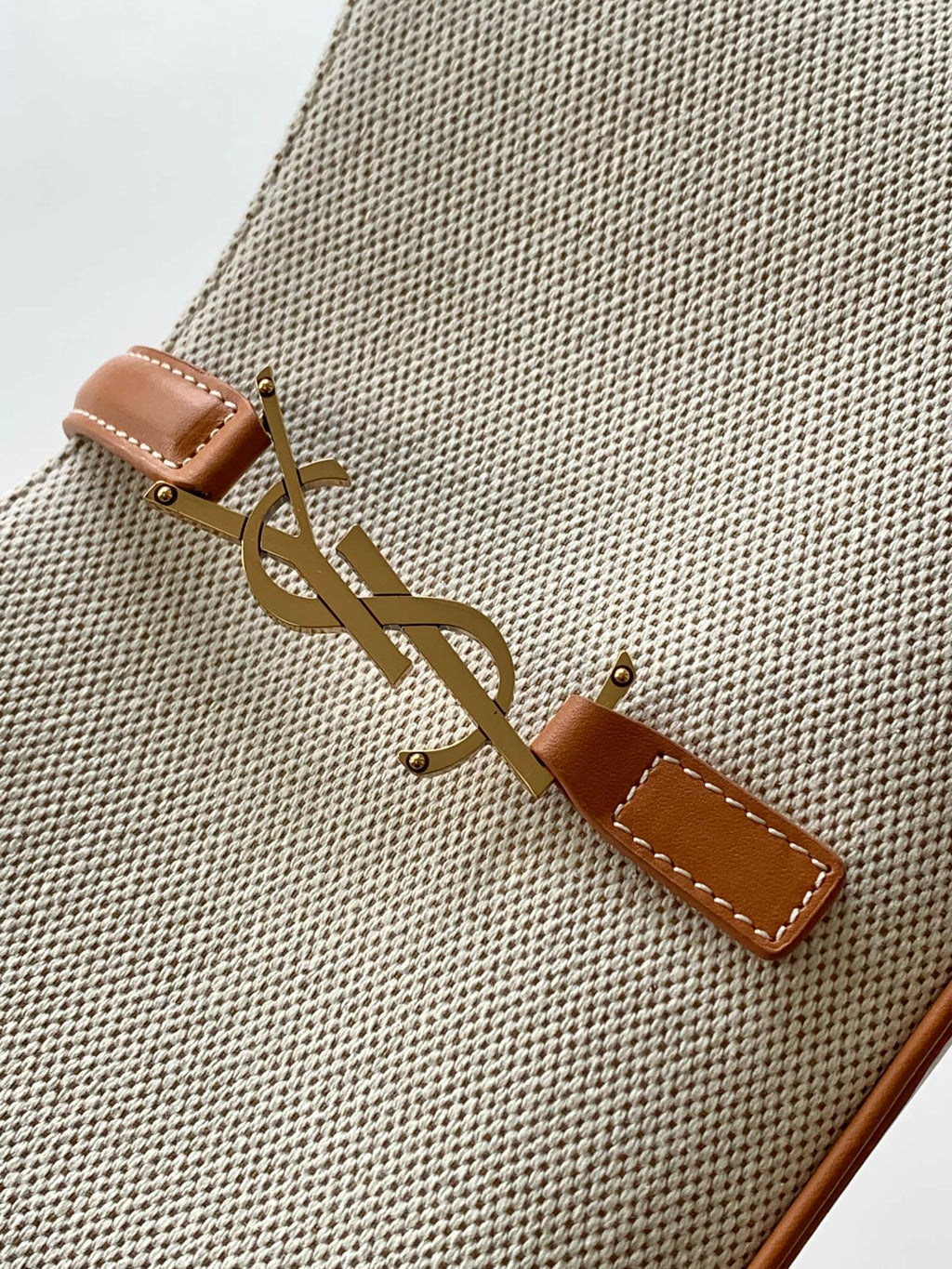 YSL LE 5 _ 7 in canvas and leather - 23 X 16 X 6.5 CM