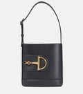 GUCCI small horsebit embellished leather bucket bag