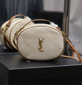 YSL Leather-trimmed raffia shoulder bag - 22_16.5_6cm
