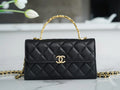 Authentic CHANEL 22B Kelly large black chain bag with enamel buckle AP2946 10_18_4.5cm