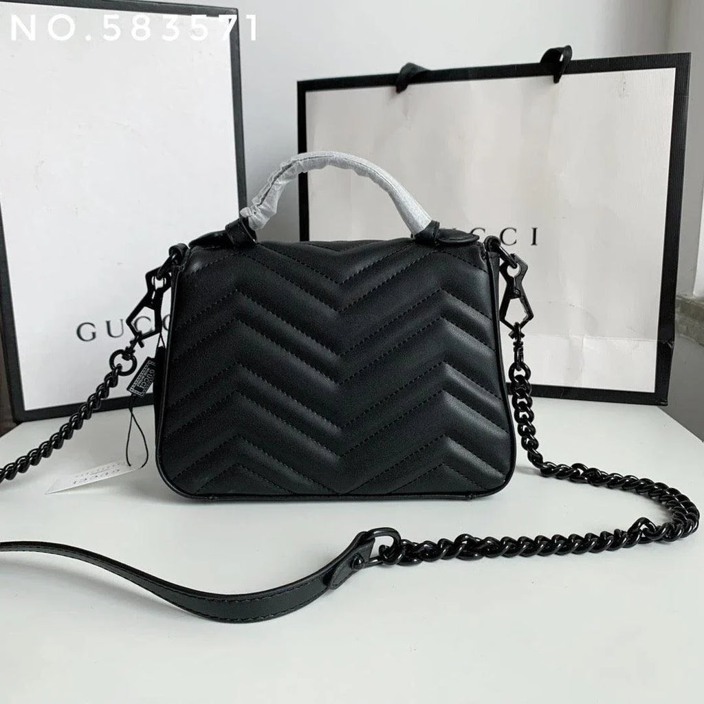 Gucci Marmont Mini Top Handle Bag  8__ X 6__ X 3__