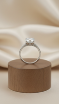 18k Gold Oval Diamond Solitaire