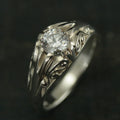 Cleopatra--Sterling Silver Belcher Style Ring--Antique Style Ring--Vintage Style Ring--Victorian Style Ring--Silver Belcher Ring