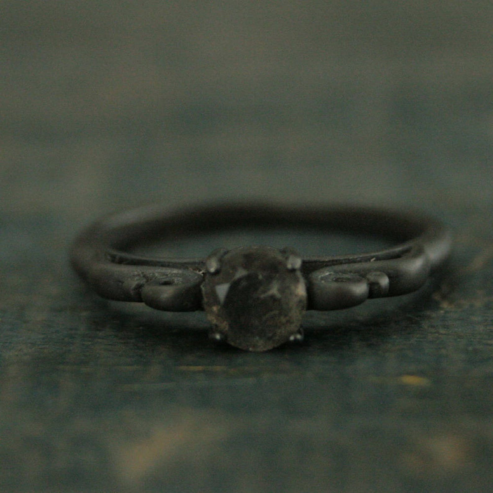Dark Princess Ring~Black Silver Ring~Labradorite Ring~Faceted Labradorite~Oxidized Silver Ring~Unique Engagement Ring~Unique Promise Ring