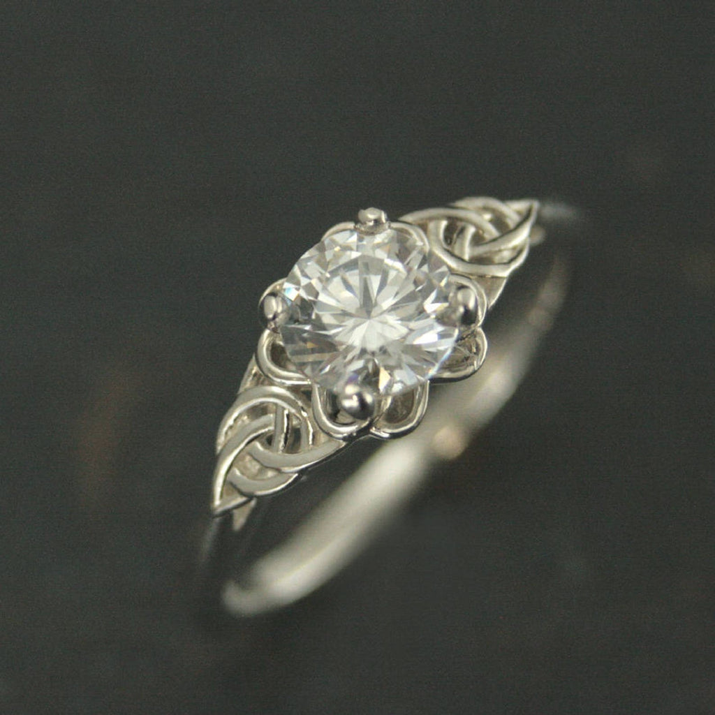 Celtic Engagement Ring Elinor Celtic Knot Ring Irish Engagement Ring Promise Ring Gift for Her Birthstone Ring Braided Engagement Ring