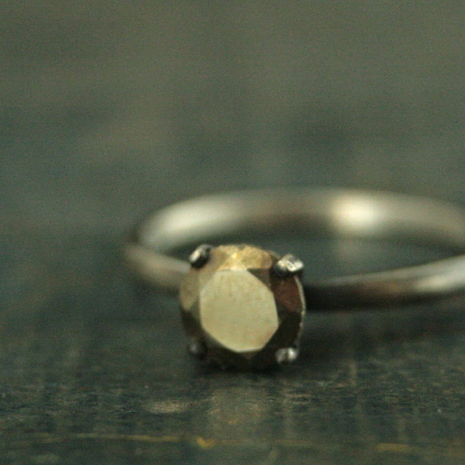 Pyrite Ring Alternative Engagement Ring Mixed Metals Sterling Silver and Pyrite Engagement Ring Gold Stone Ring Pyrite Solitaire Unique