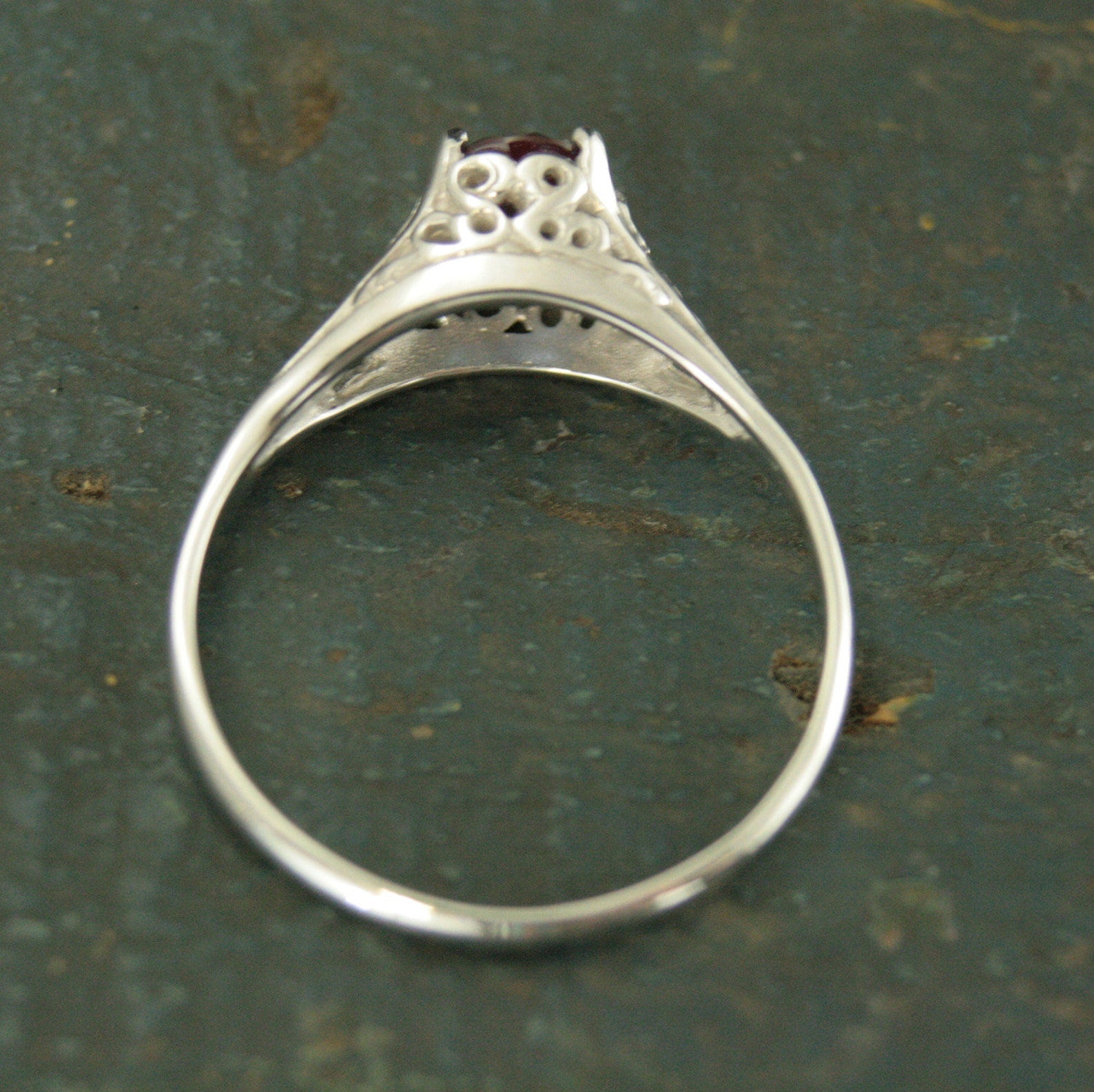Alexandrite Ring Filigree Engagement Ring Antique Style Ring Vintage Style Ring June Birthstone Ring June Birthstone Jewelry Silver Filigree