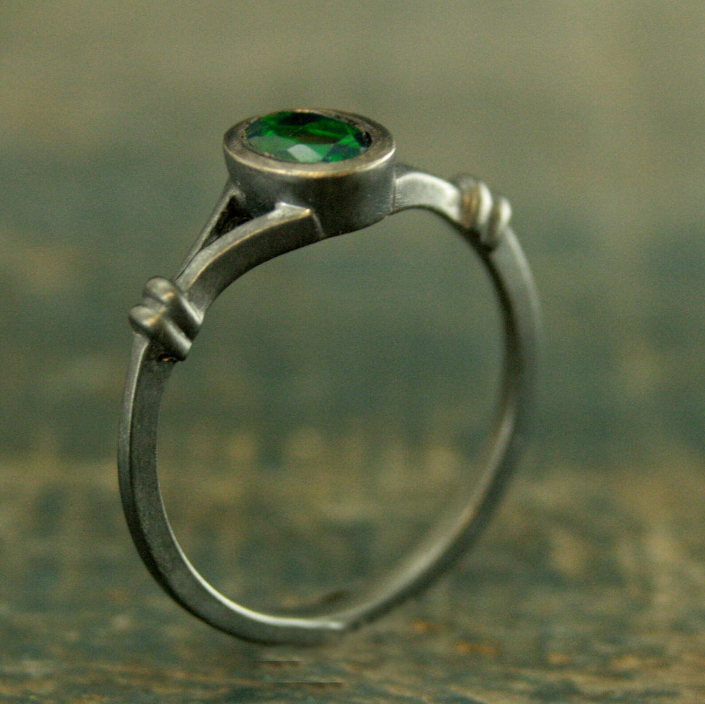 Black Opal Ring Bezel Set Facetted Oval Black Opal Ring Black Silver Oxidized Black Magic Mirror Ring Unique Engagement Ring