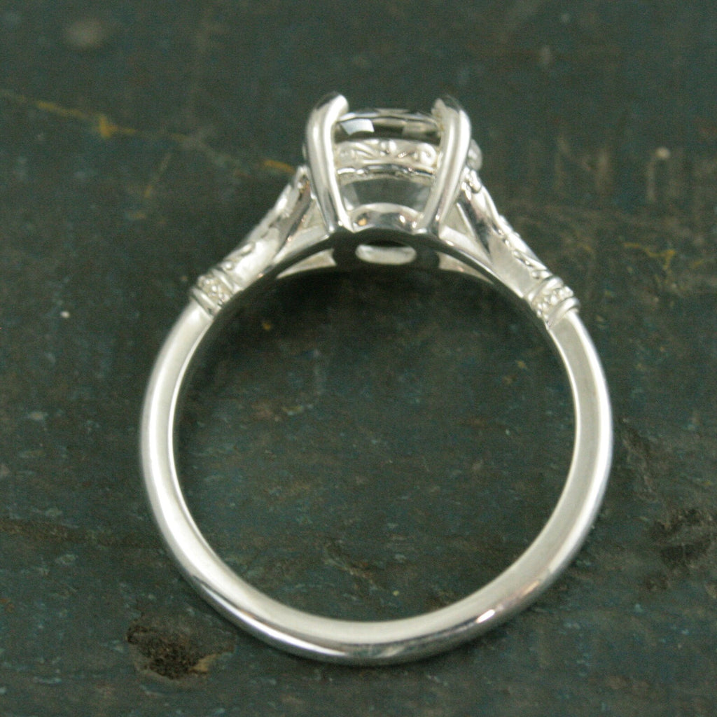 Elsa Ring Sterling Silver Split Shank Solitaire 8mm Stone Arendelle Design Frozen Ring Cocktail Ring Large Stone Solitaire Moissanite