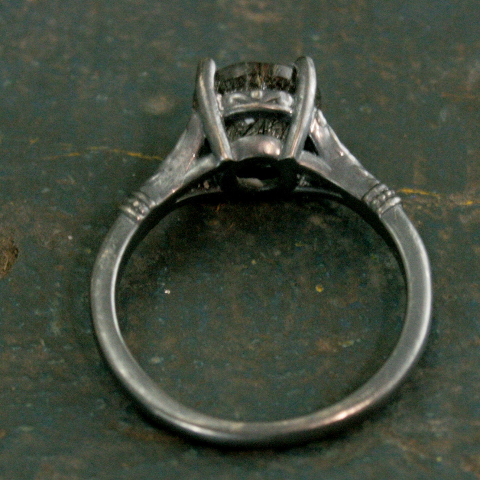 Black Tourmalinated Quartz Ring Black Rutilated Quartz Ring Oxidized Silver Ring Unique Engagement Ring Black Silver Ring Gothic Elsa Ring