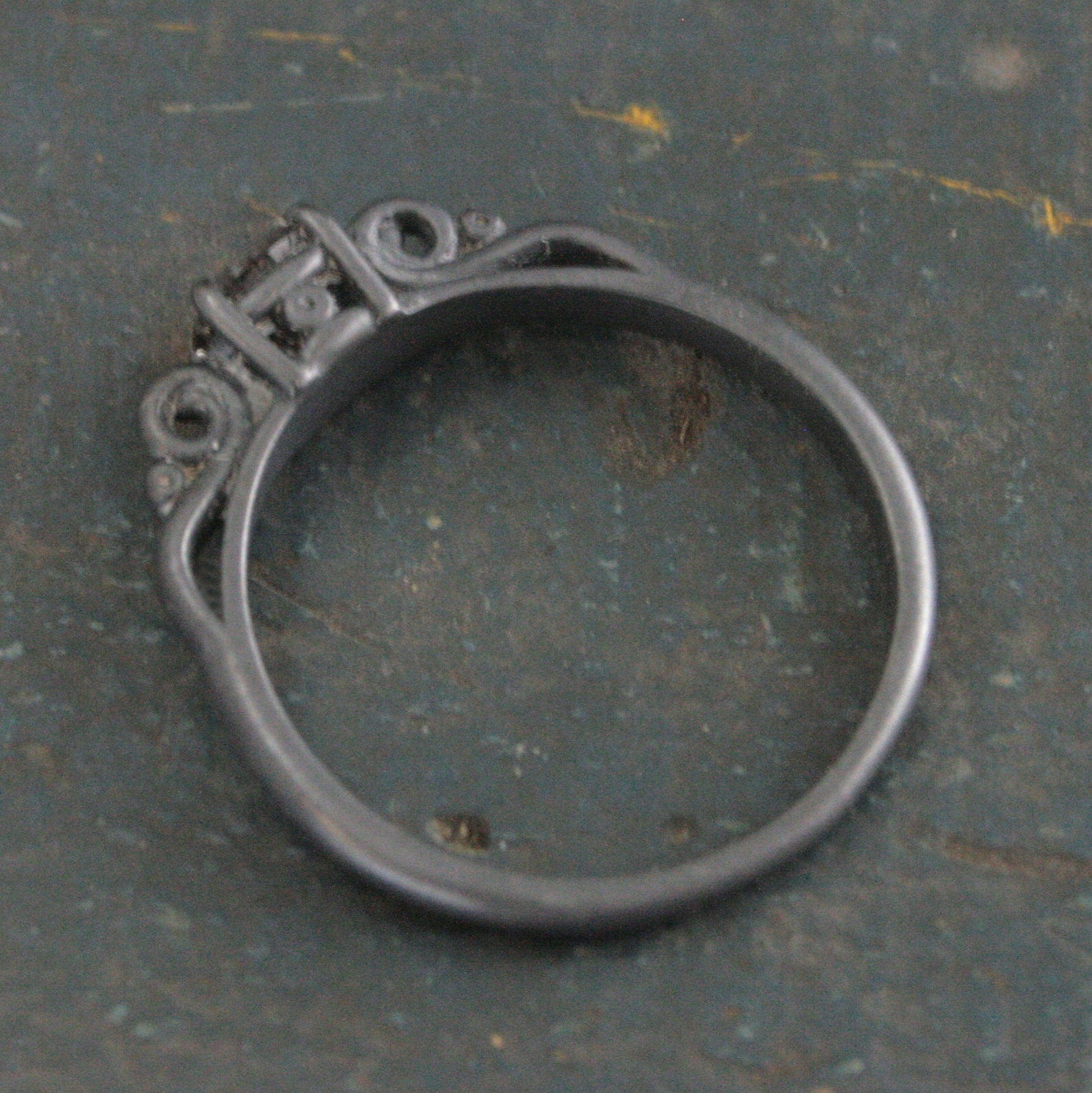 Black Rutilated Quartz Ring Dark Princess Black Tourmalinated Quartz Ring Unique Oxidized Black Silver Ring Facetted Rutilated Quartz Ring