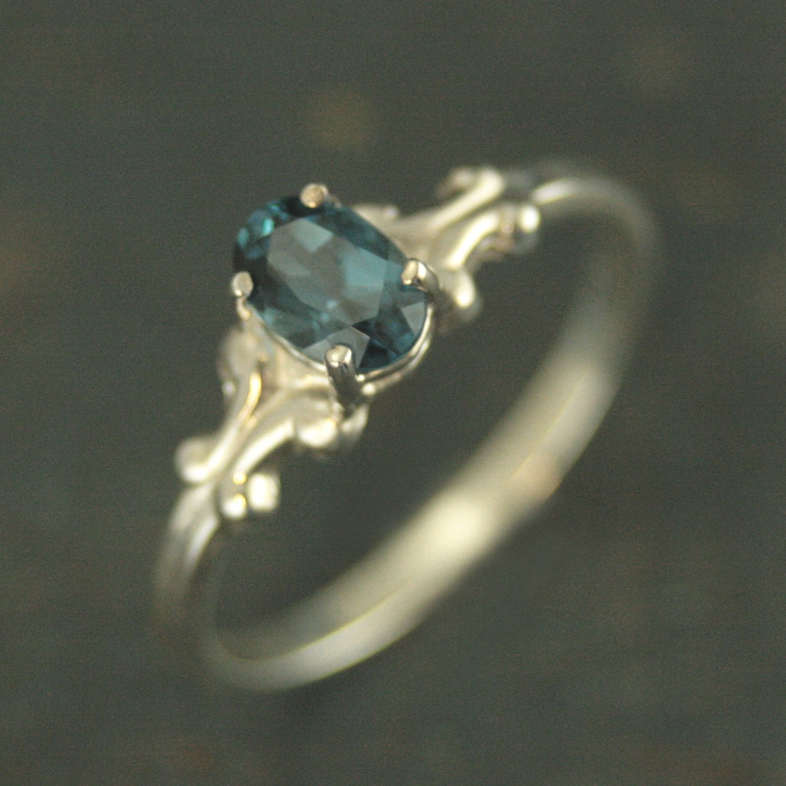 Birthstone Ring Oval Ring 6x4 Baroque Scroll Setting Gift for Her Daughter Gift Sweet Sixteen Ring Choose your Stone Genuine and Imitation
