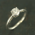 Silver Solitaire Infinity Scroll Ring Inlaid Detail Ring Moissanite Ring Cubic Zirconia Ring White Topaz Ring White Sapphire Ring Art Deco