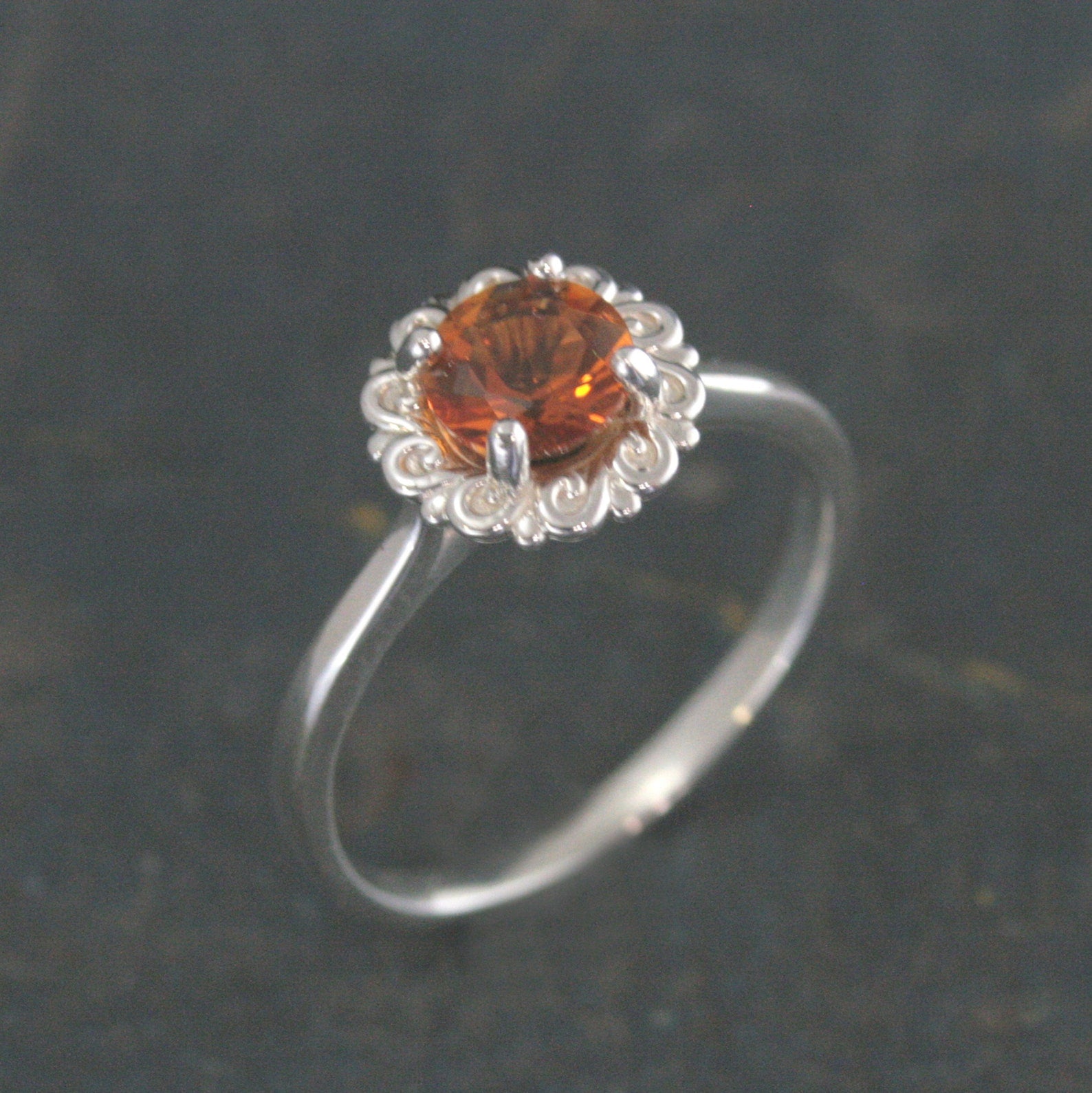 Solar Ring Citrine Ring November Birthstone Ring Sunburst Halo Ring Citrine Solitaire Swirling Halo Ring Dark Souls Solaire Ring Gamer