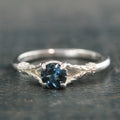 Elsa Birthstone Ring 5mm Stone of Choice Birthstone Jewelry Solid Sterling Silver Gift for Her Sweet Sixteen Ring Promise Ring Blazer Arts