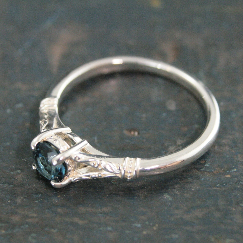 Elsa Birthstone Ring 5mm Stone of Choice Birthstone Jewelry Solid Sterling Silver Gift for Her Sweet Sixteen Ring Promise Ring Blazer Arts