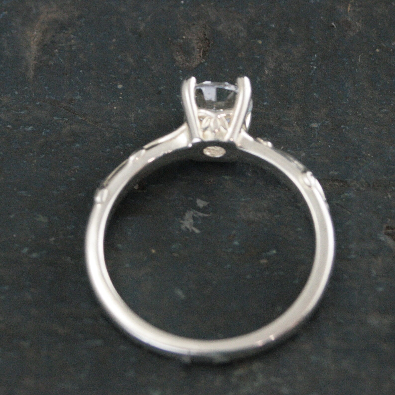 Silver Vine Ring Ivy Engagement Ring Silver Solitaire Ring Elegant Engagement Ring Moissanite Ring White Topaz Ring Cubic Zirconia Ring