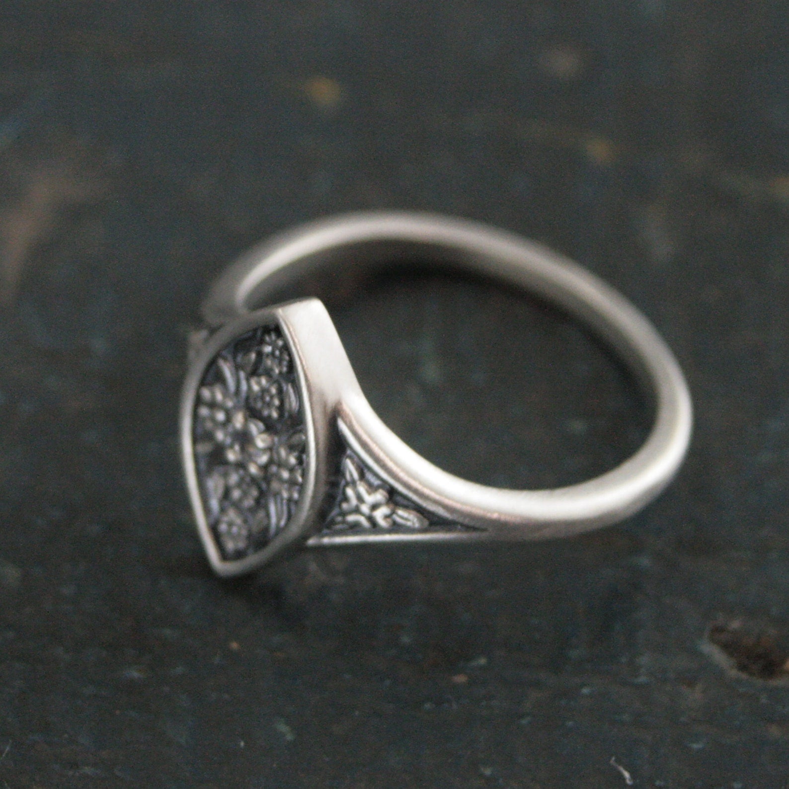 Moonstone Floral Ring Isabela Flower Marquee Silver Ring Encanto Romantic Promise Ring Silver Marquee Moonstone Engagement Ring Art Nouveau
