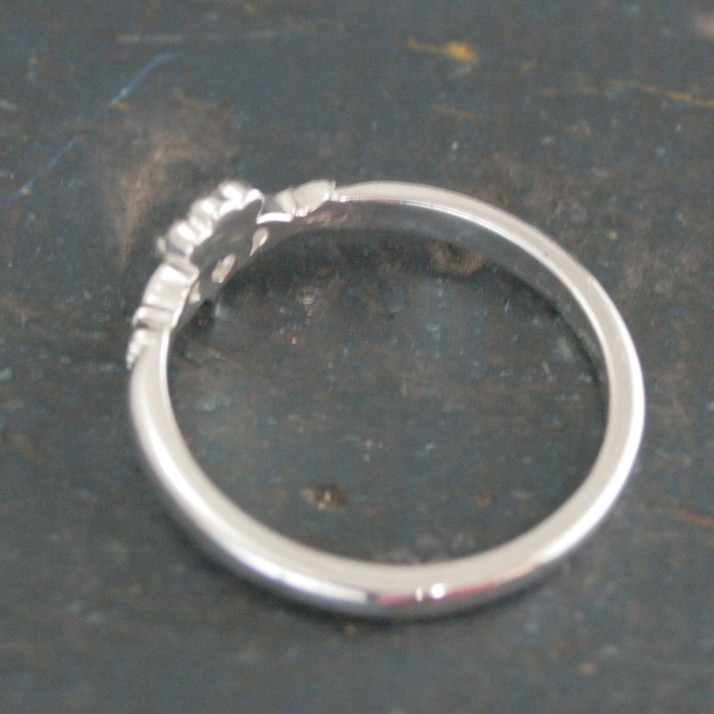 Tiny Celtic Heart Ring Moissanite Heart Silver Irish Claddagh Ring Promise Ring Sweet 16 Ring Claddagh Wedding Band Petite Engagement Ring