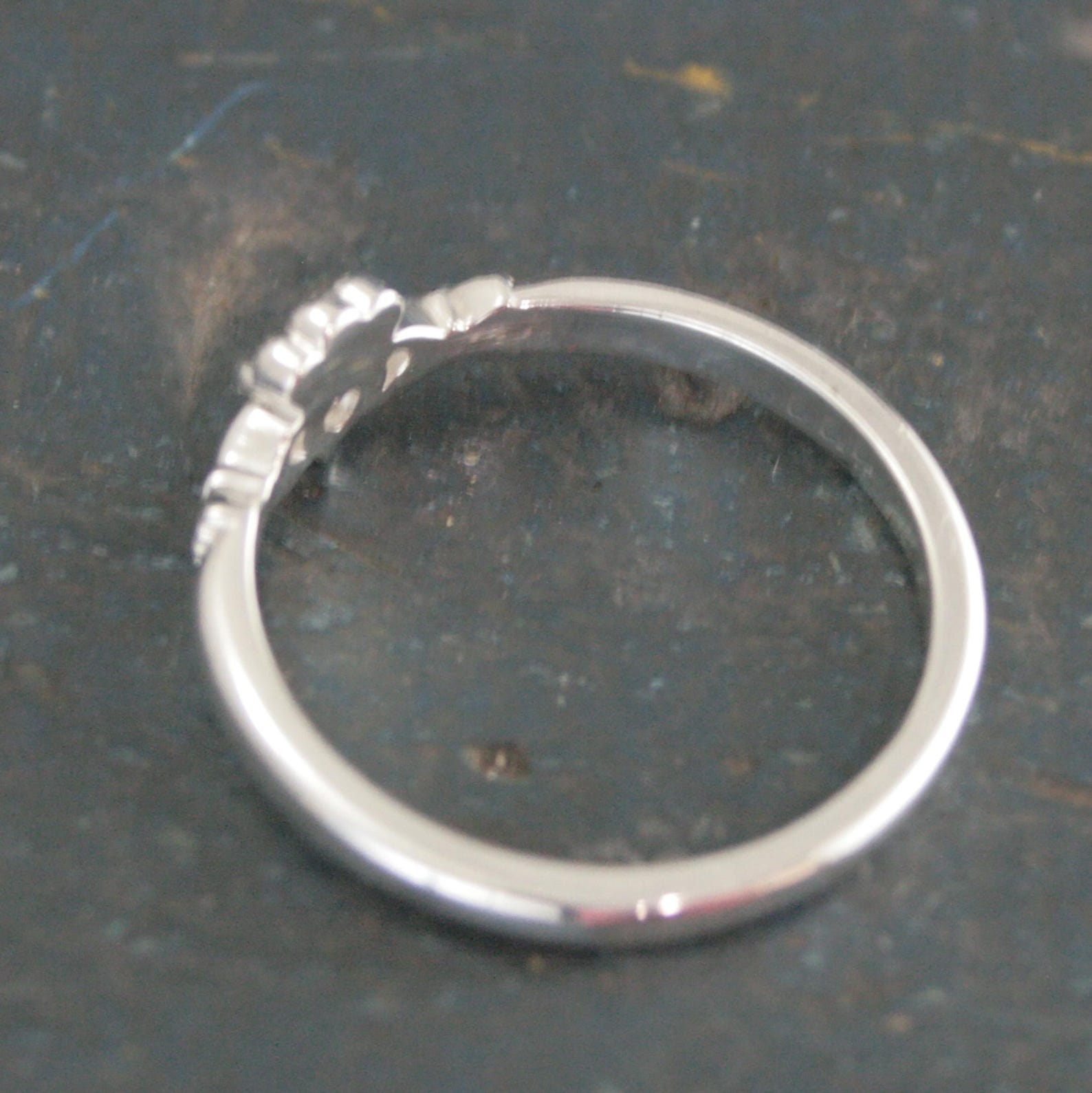 Tiny Celtic Heart Ring Moissanite Heart Silver Irish Claddagh Ring Promise Ring Sweet 16 Ring Claddagh Wedding Band Petite Engagement Ring