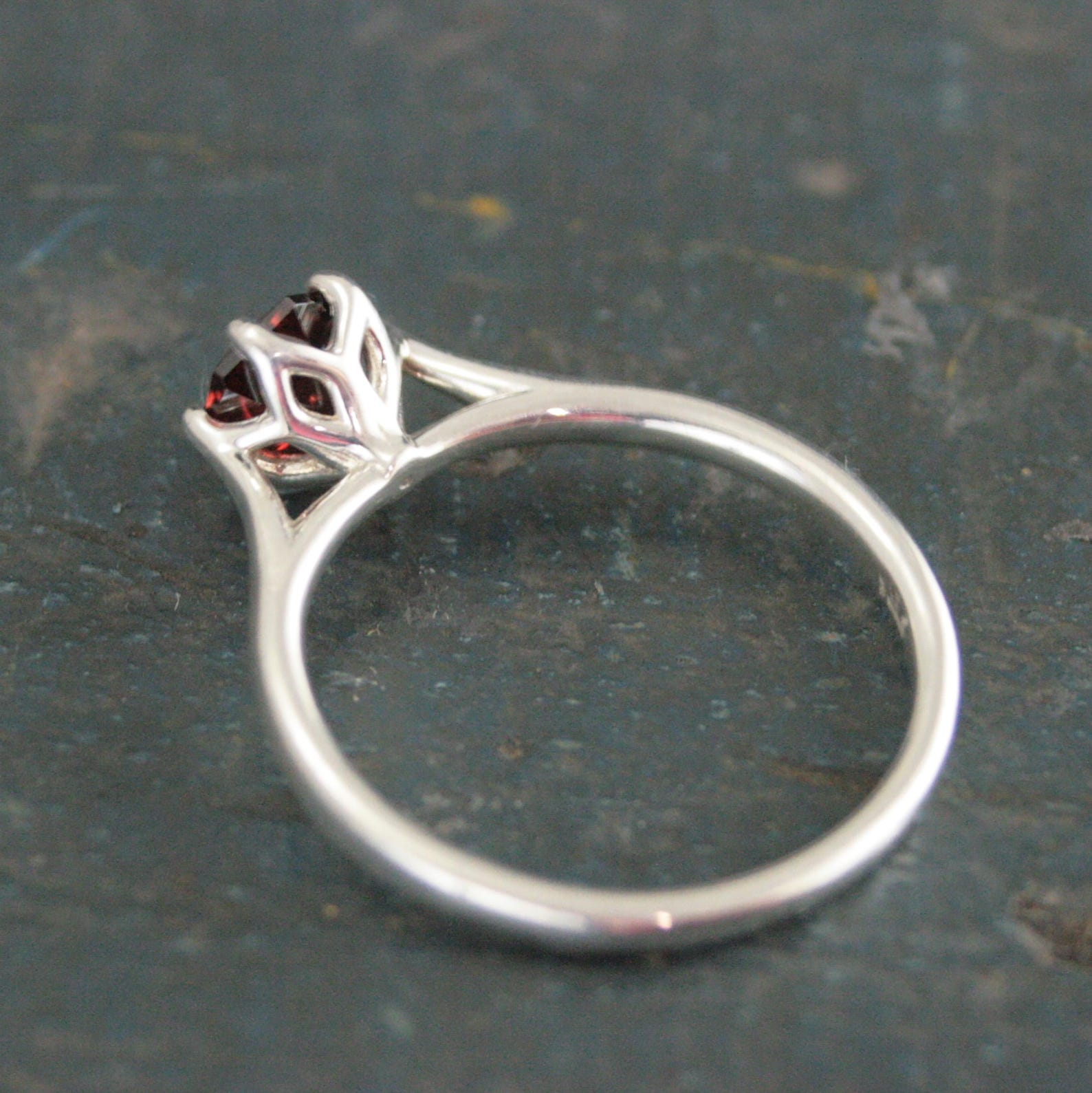 Hexagon Solitaire YOUR CHOICE of Stone Birthstone Ring Gift for Her Birthstone Jewelry Family Ring Genuine Hexagon Stone Solitaire Silver