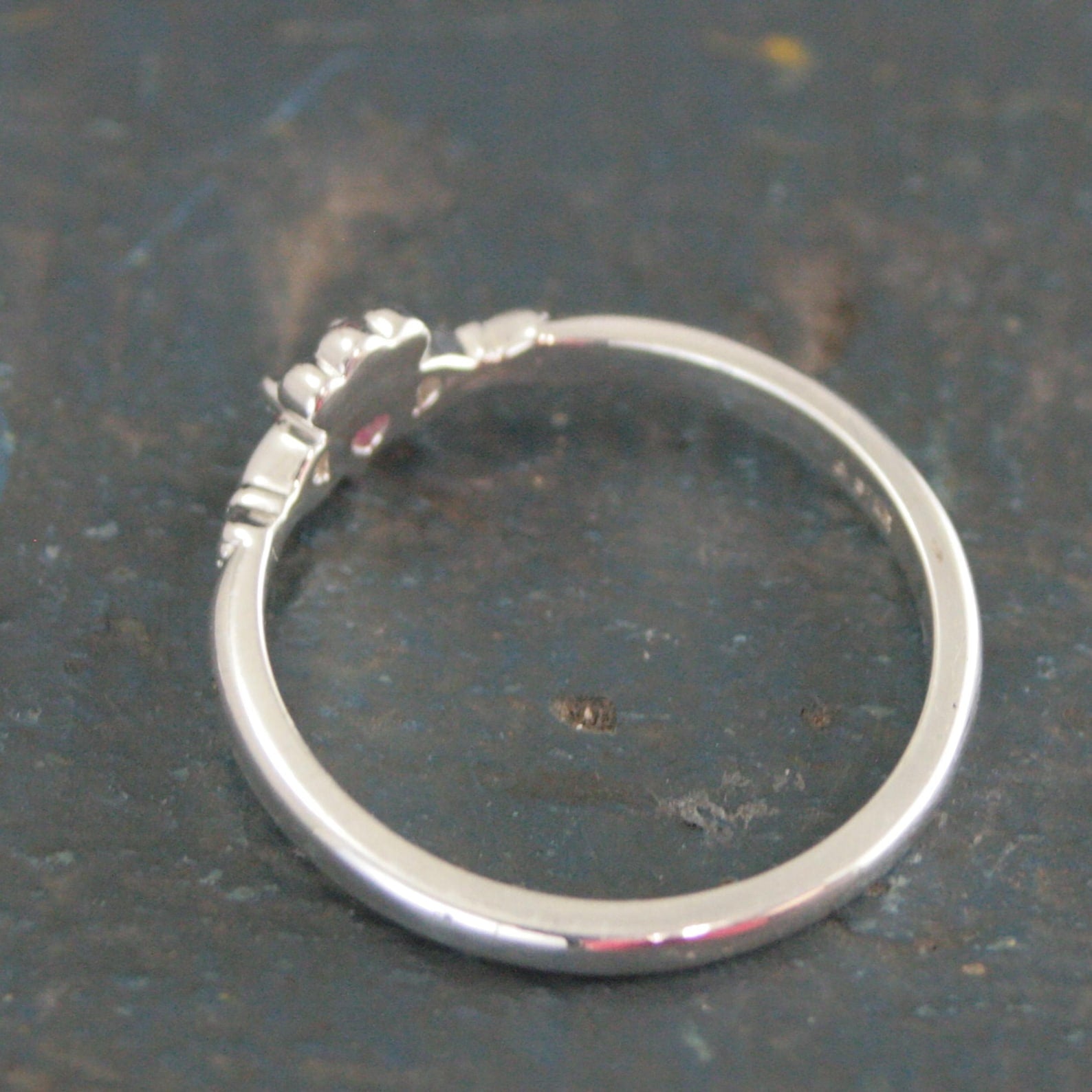 Ruby Claddagh Ring Tiny Heart Shaped Lab Grown Ruby Ring Irish Claddagh Sterling Silver Friendship Ring July Birthstone Ring Celtic
