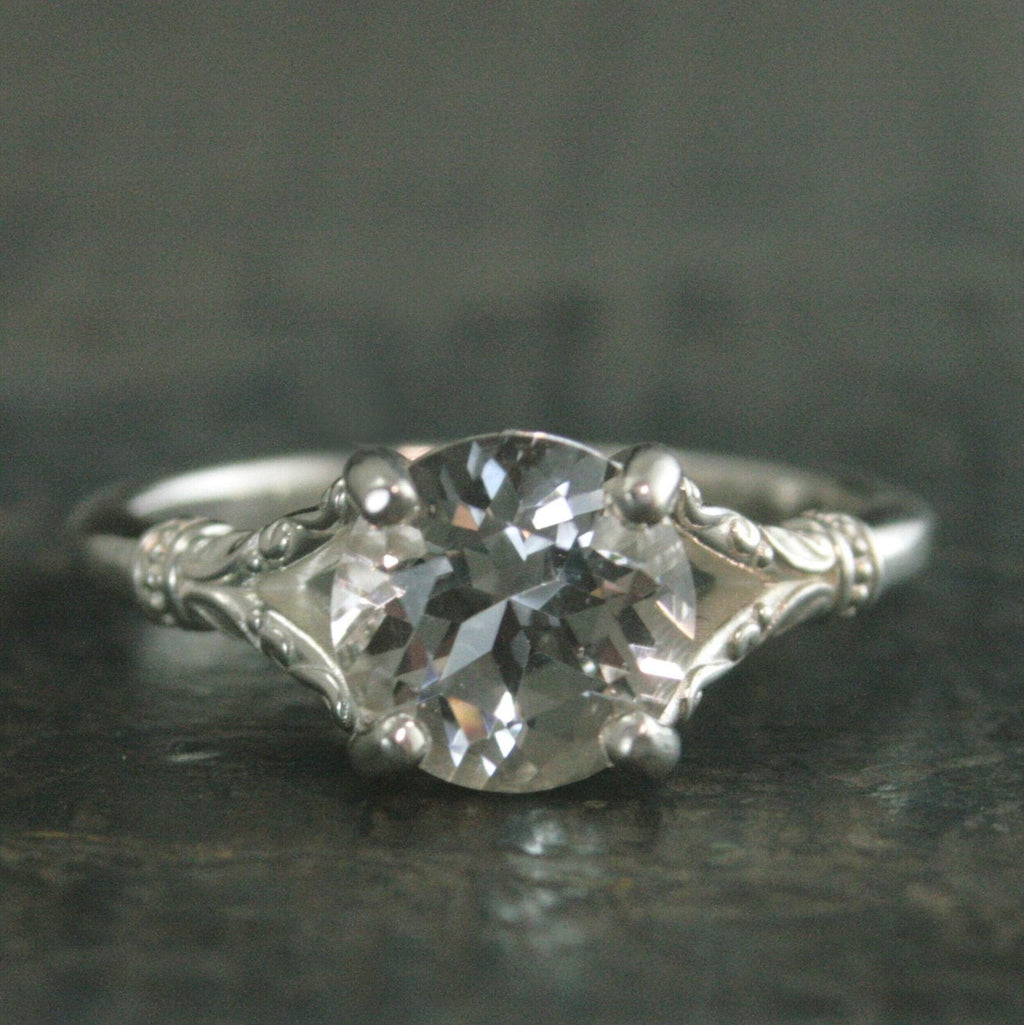 Elsa Ring Sterling Silver Split Shank Solitaire 8mm Stone Arendelle Design Frozen Ring Cocktail Ring Large Stone Solitaire Moissanite