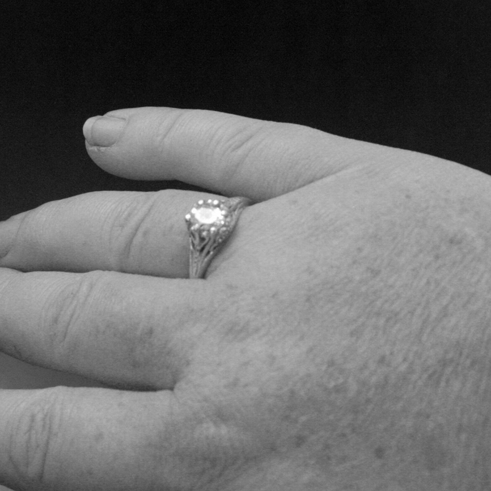 Aurora White Topaz Ring Sterling Silver Engagement Ring Vintage Design Ring Antique Style Ring Victorian Style Ring Oval Stone Ring
