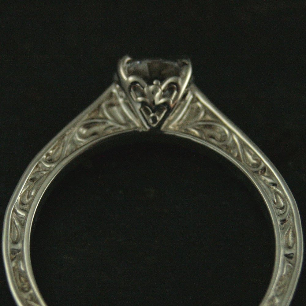 SALE Silver Engagement Ring Cubic Zirconia Engagement Ring CZ Ring White Topaz Ring The Enchanted Cathedral Setting Elegant Engagement Ring