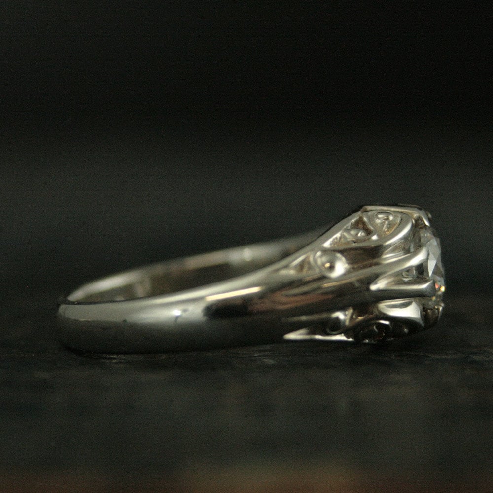 Cleopatra--Sterling Silver Belcher Style Ring--Antique Style Ring--Vintage Style Ring--Victorian Style Ring--Silver Belcher Ring