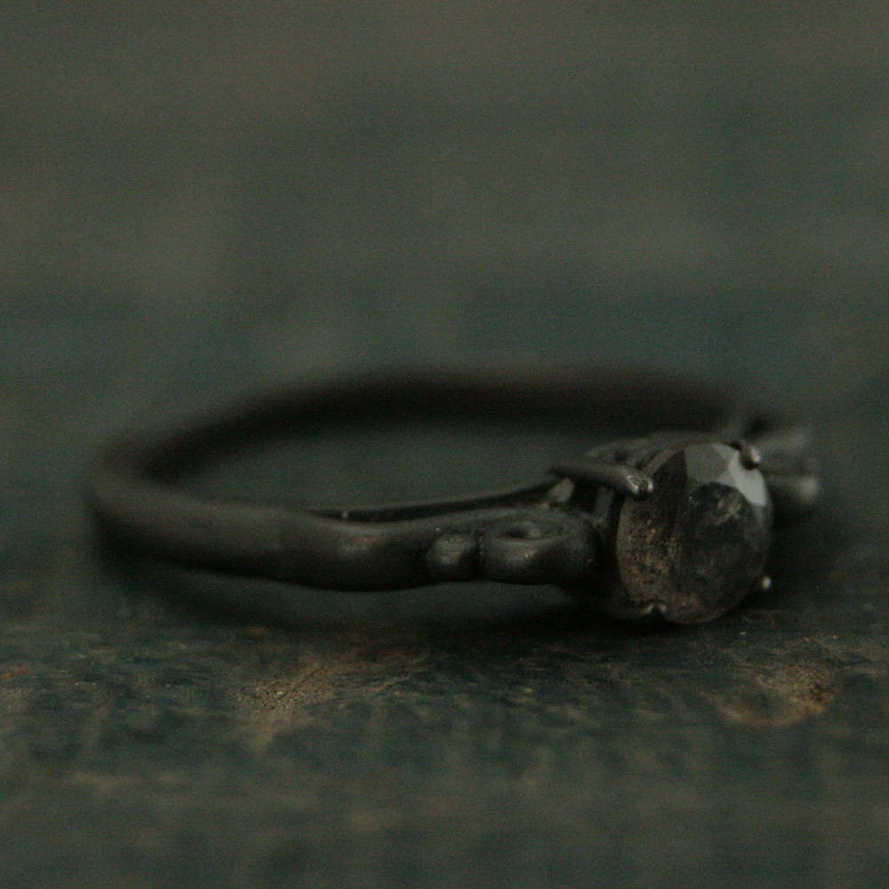 Dark Princess Ring~Black Silver Ring~Labradorite Ring~Faceted Labradorite~Oxidized Silver Ring~Unique Engagement Ring~Unique Promise Ring