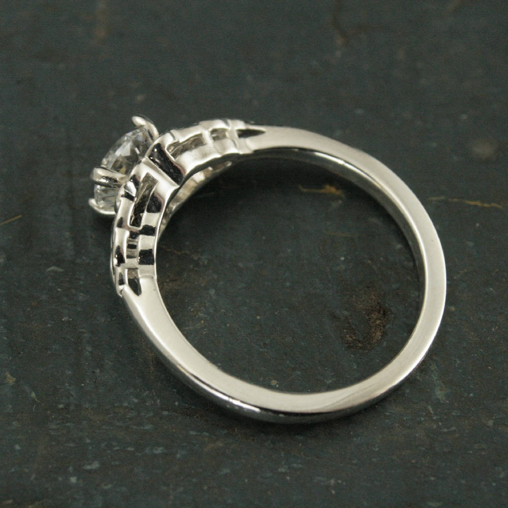 Celtic Engagement Ring Elinor Celtic Knot Ring Irish Engagement Ring Promise Ring Gift for Her Birthstone Ring Braided Engagement Ring
