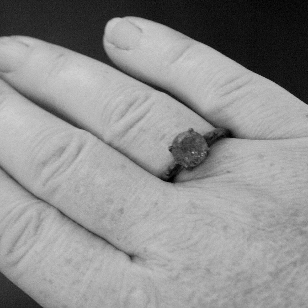 Black Rutilated Quartz Ring Black Engagement Ring Alternative Engagement Ring Unique Engagement Ring Gothic Queen Ring Vintage Style Ring