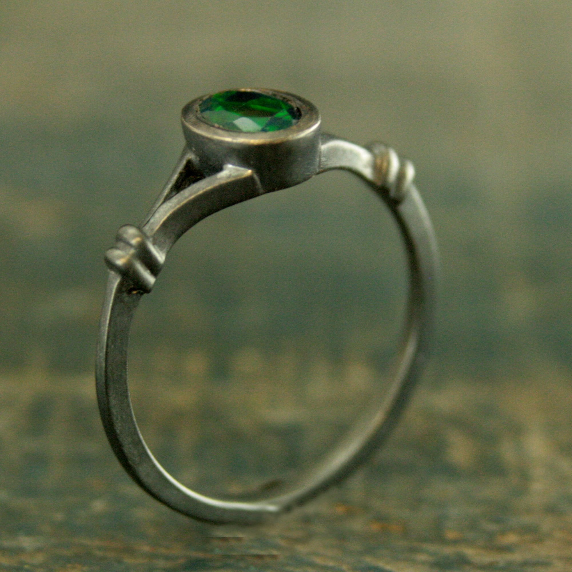 Black Opal Ring Bezel Set Facetted Oval Black Opal Ring Black Silver Oxidized Black Magic Mirror Ring Unique Engagement Ring