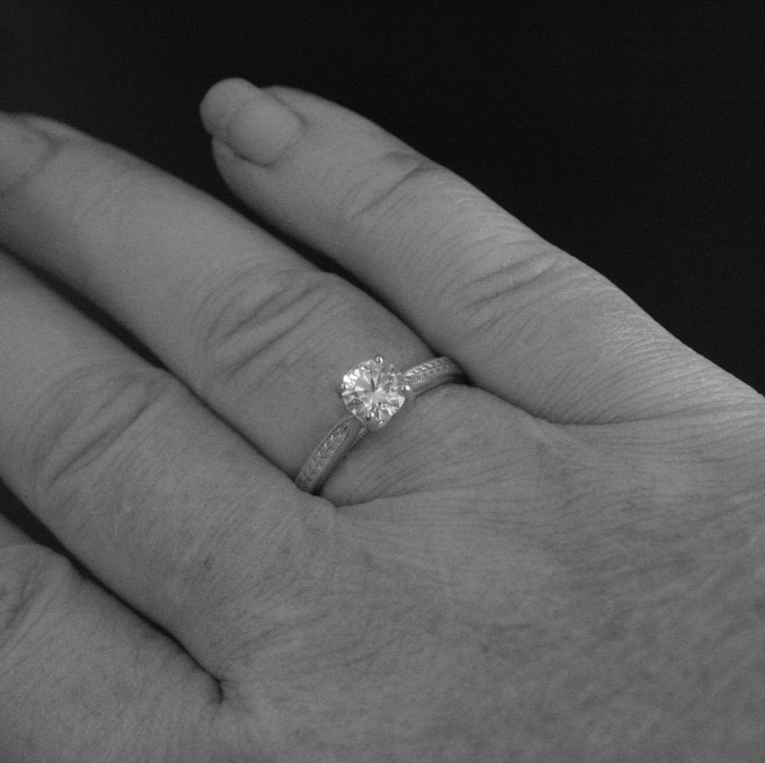 Wheat Solitaire Demeter Goddess of the Harvest Silver Engagement Ring Cathedral Solitaire Silver Moissanite Ring White Topaz Ring Milgraine