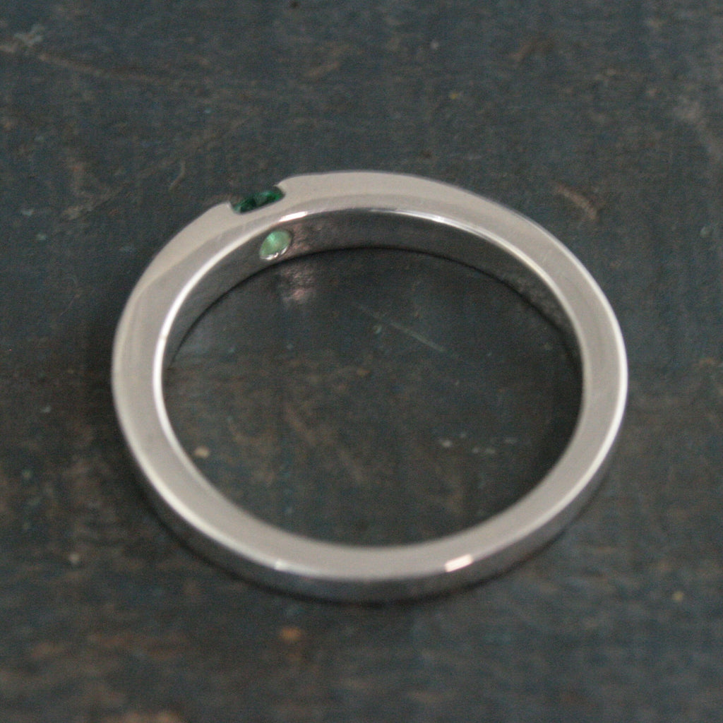 Men's Engagement Ring Celtic Band Emerald Ring Men's Celtic Band Women's Celtic Wedding Ring Celtic Knot Ring Irish Wedding Band Silver