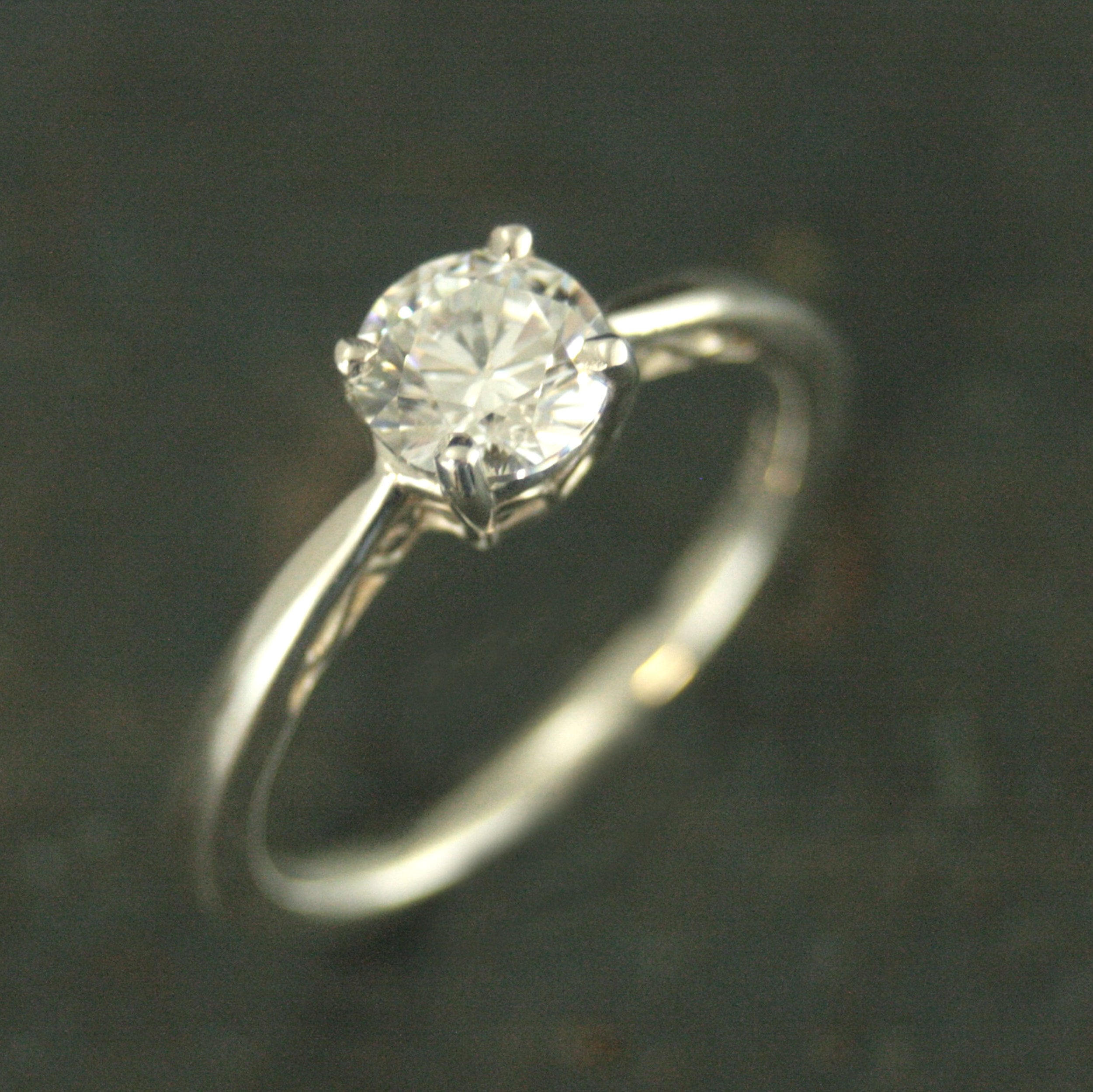 Silver Solitaire Infinity Scroll Ring Inlaid Detail Ring Moissanite Ring Cubic Zirconia Ring White Topaz Ring White Sapphire Ring Art Deco
