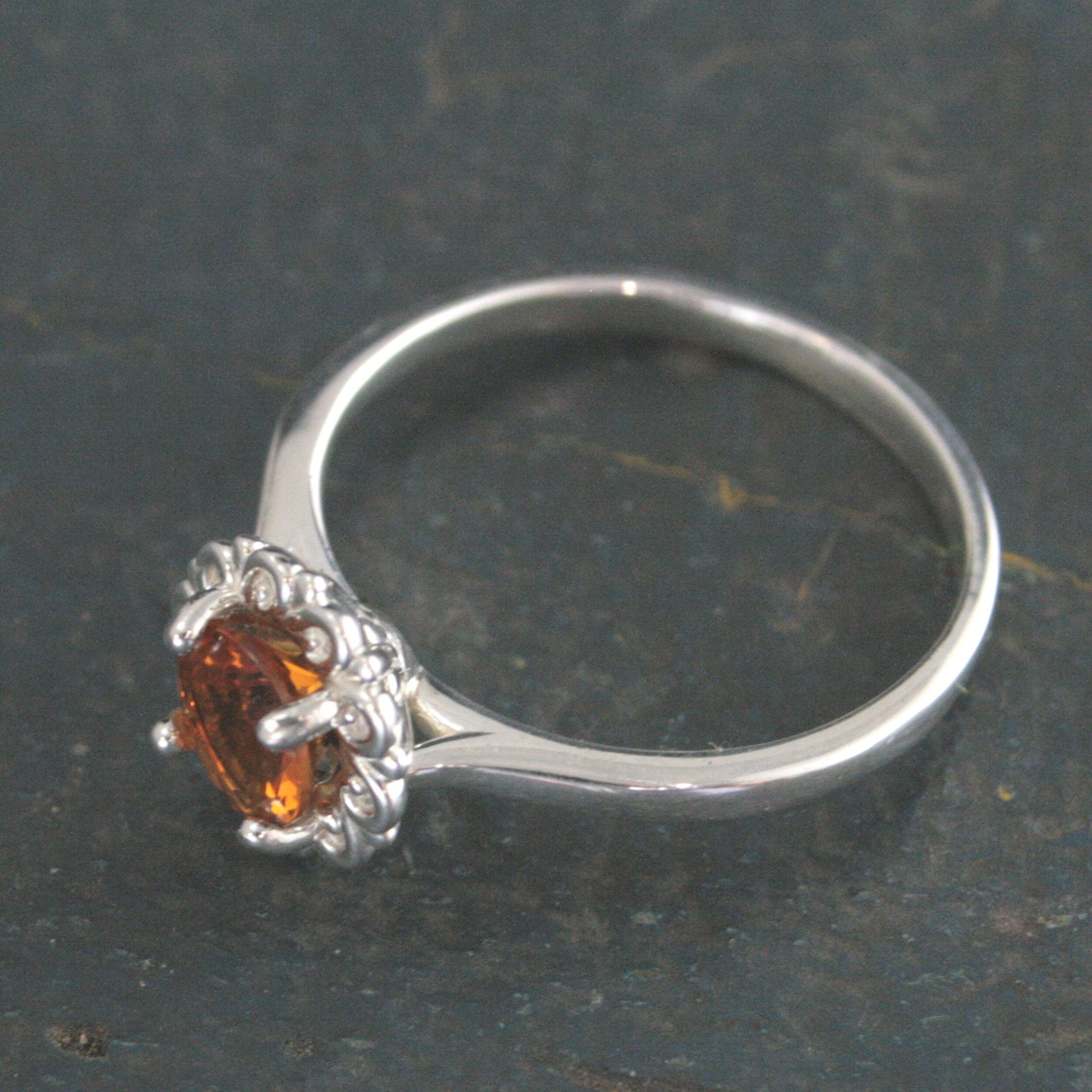 Solar Ring Citrine Ring November Birthstone Ring Sunburst Halo Ring Citrine Solitaire Swirling Halo Ring Dark Souls Solaire Ring Gamer